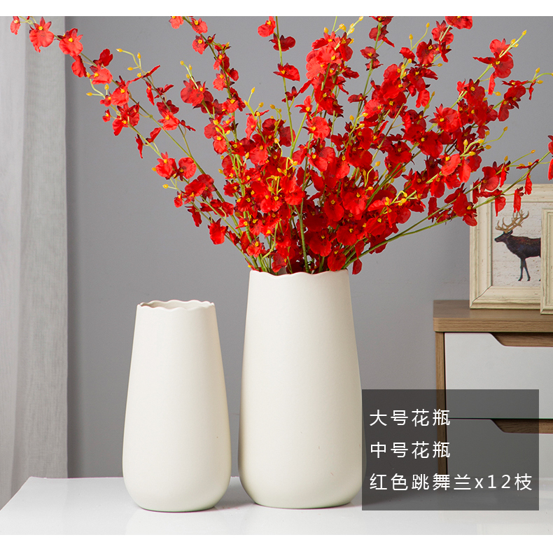 Jingdezhen porcelain vase furnishing articles ceramic bottle arranging flowers sitting room office table northern wind art deco floret bottle