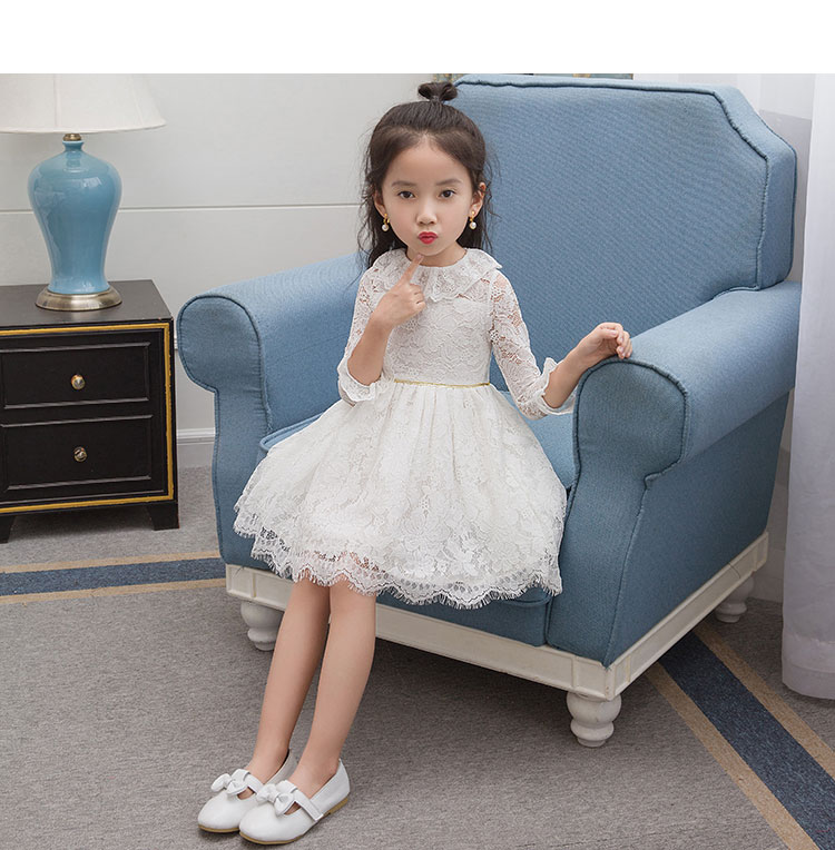 Váy bé gái dài tay 2019 mới cho bé công chúa Hàn Quốc Váy ngoại váy ren bé gái đầm be gái 9 tuổi