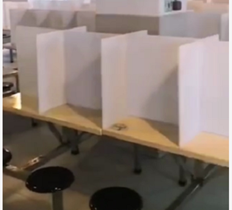 Plastic Hollow Plate Dining Room Dining Room Table Separator Epidemic Prevention ENVIRONMENTAL PROTECTION CROSS TABLE PARTITION NEW CROWN OUTBREAK SEPARATOR