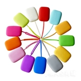 Универсальная квадратная силиконовая ключница подходит для мужчин и женщин, брелок, чехол для проездного и картхолдер, 2 предмета