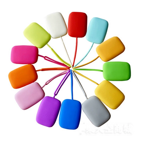 Универсальная квадратная силиконовая ключница подходит для мужчин и женщин, брелок, чехол для проездного и картхолдер, 2 предмета