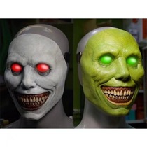Smile white face eye ghost mask skull Halloween horror fool cos Voldemort exorcist mask green