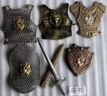 Imitation of ancient Chinese shooting armor accessories chest and back costume props general soldier wrist shoulder swallow weapon shield chest armor