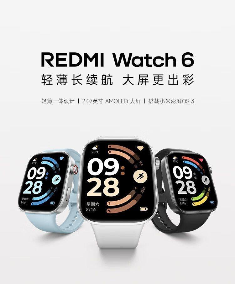 Xiaomi Mi Band Redmi Watch6 Smart Sports Watch Bluetooth Call Heart Rate and Blood Oxygen Monitoring
