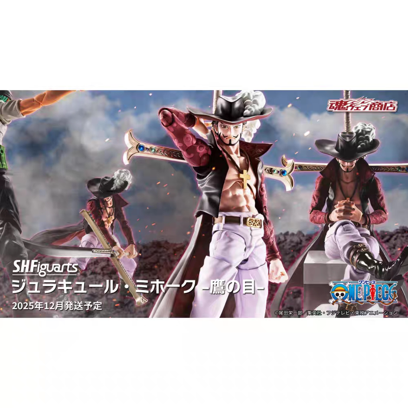 In-Stock Bandai Spirits Limited Edition Shf Hawkeye Jorakel Mihawk One Piece Shichibukai Action Figure