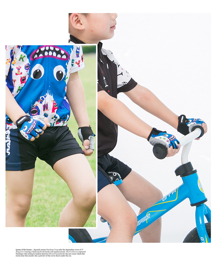 Găng tay đi xe đạp cho trẻ em Meissenlan Cân bằng xe trượt tay mùa hè Bảo vệ găng tay nửa ngón tay - Smart Scooter xe thăng bằng cho bé