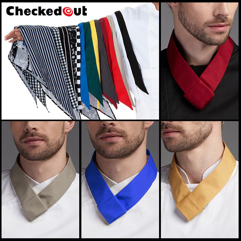 Chef's Scarf, Checked-Out Sweat Towel, Hotel Kitchen, Back Kitchen, Pastry Work Scarf, Chef's Matching Scarf Chef's Scarf, Checked-Out Sweat Towel, Hotel Kitchen, Back Kitchen, Pastry Work Scarf, Chef's Matching Scarf