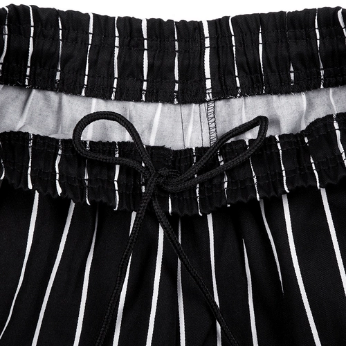 Проверка шеф -повара брюки весна и летние кухни столовая кухонные брюки хлопковые брюки зебра.