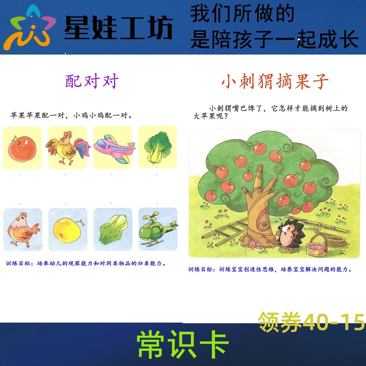 Common sense cognitive comprehension training card children's early education question and answer training card autism personal training teaching aids textbook artifact