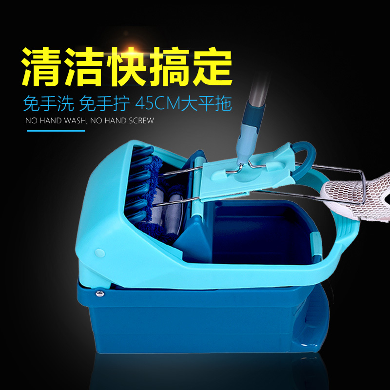 Weiman Mop Bucket Rotating Stainless Steel Magic Mop Dual-Drive Mopping Bucket for Hotel and Home Use, Hands-Free Washing Mop