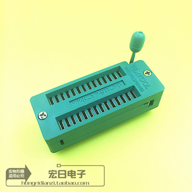 Spacing 2 0mm 28P locking seat locking IC seat IC test seat (narrow body) double row socket
