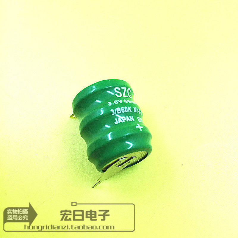 SZL 3 6V60mAh rechargeable battery NI-CD 3 6V 60mAh nickel-cadmium industrial control instrument battery with welding feet