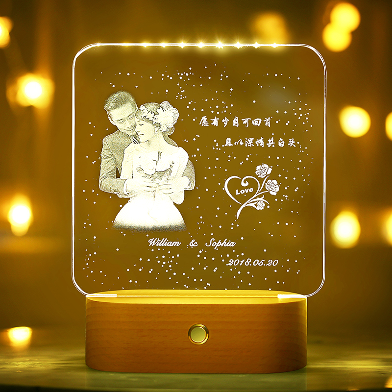 Valentines Day gift to send girlfriend creative crystal high-end personality Romantic practical wedding gift Wedding gift