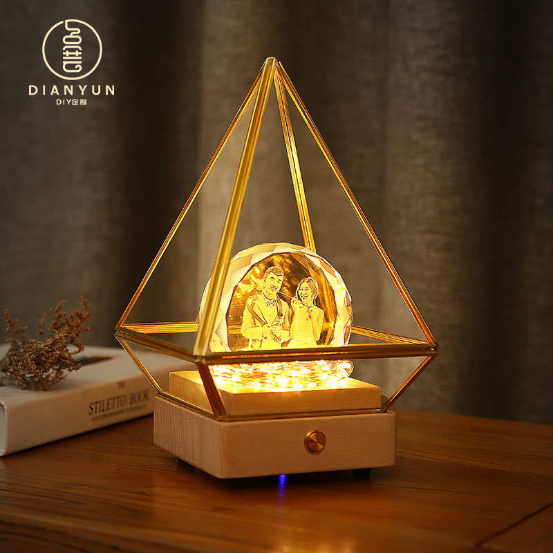 Wedding gift creative high-grade crystal custom ornaments Wireless Bluetooth speaker creative birthday wedding gift romantic