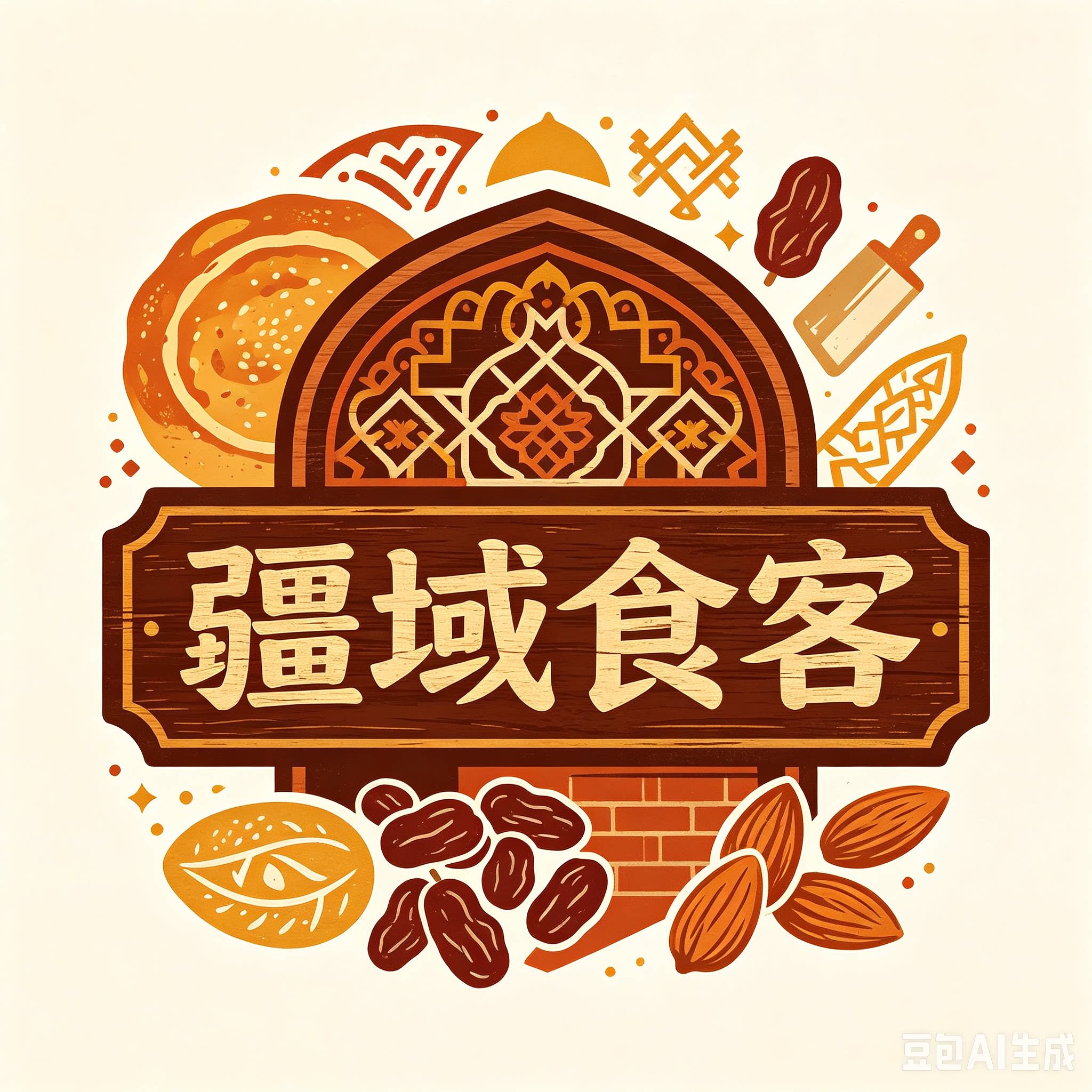 疆域食客新疆特产店的LOGO