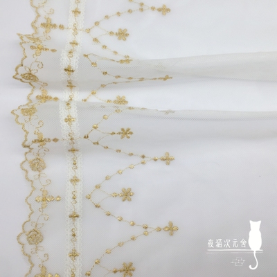 taobao agent 【Embroide】OB11 OB22 Wedding Wedding Skirt Food Supplementary Materials Golden Silk Wiring Film Embroidered Calmers