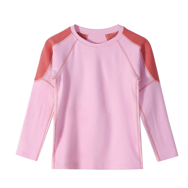 Girls' Single-Piece Autumn Clothes, Long-Sleeved Kidsren's and Older Kidsren's Autumn and Winter Bottoming Warm Tops, Medium and Large Kidsren's Bottoming Shirts for Women