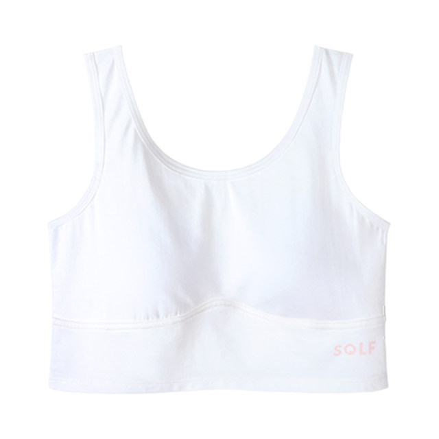 Girls' Mid-Length Bra for Older Children, Summer Underwear for Girls in the Second Stage of Development, High School Girls' Anti-Bump Bra