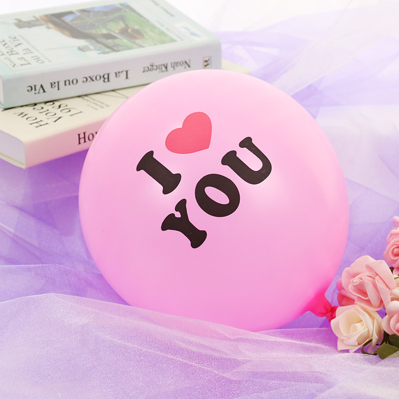 Outdoor surface propose balloon I Love YOU balloon loving round printed wedding arranged birthday romance