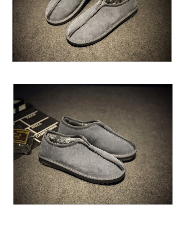Giày cotton Monk đôi phong cách Trung Quốc Bánh mì cotton nam Giày da retro Nhật Bản thấp giúp ấm áp cho đôi giày tuyết nam giày sneaker