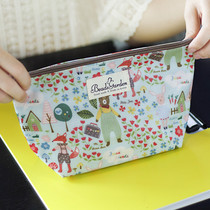 Korea imported DAMS waterproof cartoon small zoo cosmetic bag wash bag storage bag hand bag