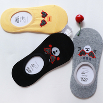 South Korea imported Fakesocks boat Socks love glasses cartoon animal women socks cute sweet cotton socks children