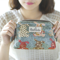 South Korea imported DAMS waterproof Little Yellow Duck Rabbit cartoon cute portable hand carrying cosmetic bag storage bag