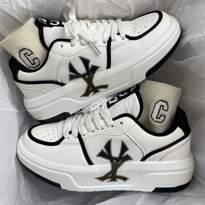 Thick-Soled Sneakers for Men, Summer 2026 New Versatile Trendy Shoes, Casual Low-Top Sneakers, Niche White Shoes