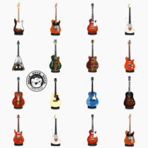 15CM electric guitar acoustic guitar model ornaments with strings mini guitar toys musical instruments wooden Gibson