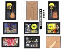 Music instrument band model leather glass picture frame photo frame hanging wall ornaments stereo music guitar drum