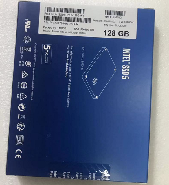 Intel/Intel 545S 128g Ssd Desktop Notebook Solid State Drive Sata3 Brand New