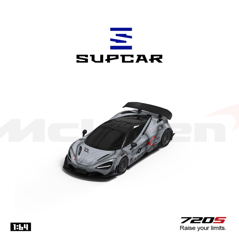 Sc 1:64 Mclaren 720S Gray Shadow Limited Edition Simulation Alloy Car Model