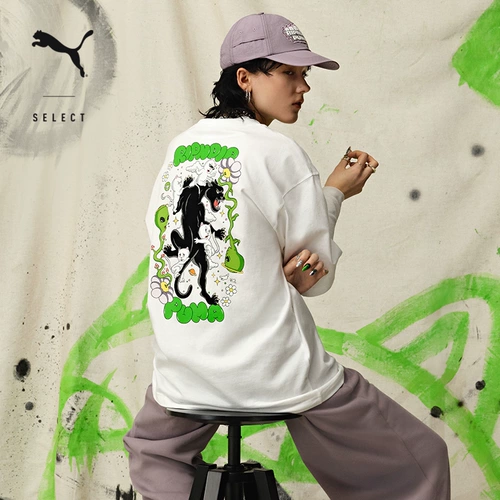 Puma, хлопковая летняя спортивная футболка с коротким рукавом