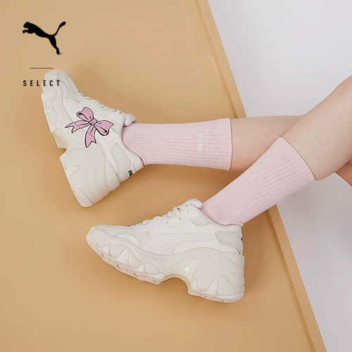 Puma, высокие туфли, обувь на платформе с бантиком для отдыха