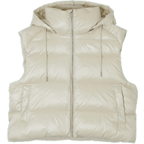 PUMA autumn and winter light and thickened cold insulation and warm zipper hooded short down jacket vest 629271