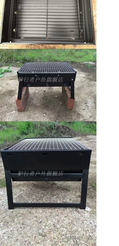 BBQ nướng ngoài trời nướng nhà di động dày gấp kệ BBQ ngoài trời BBQ - Bếp lò / bộ đồ ăn / đồ nướng dã ngoại lò nướng gas mini