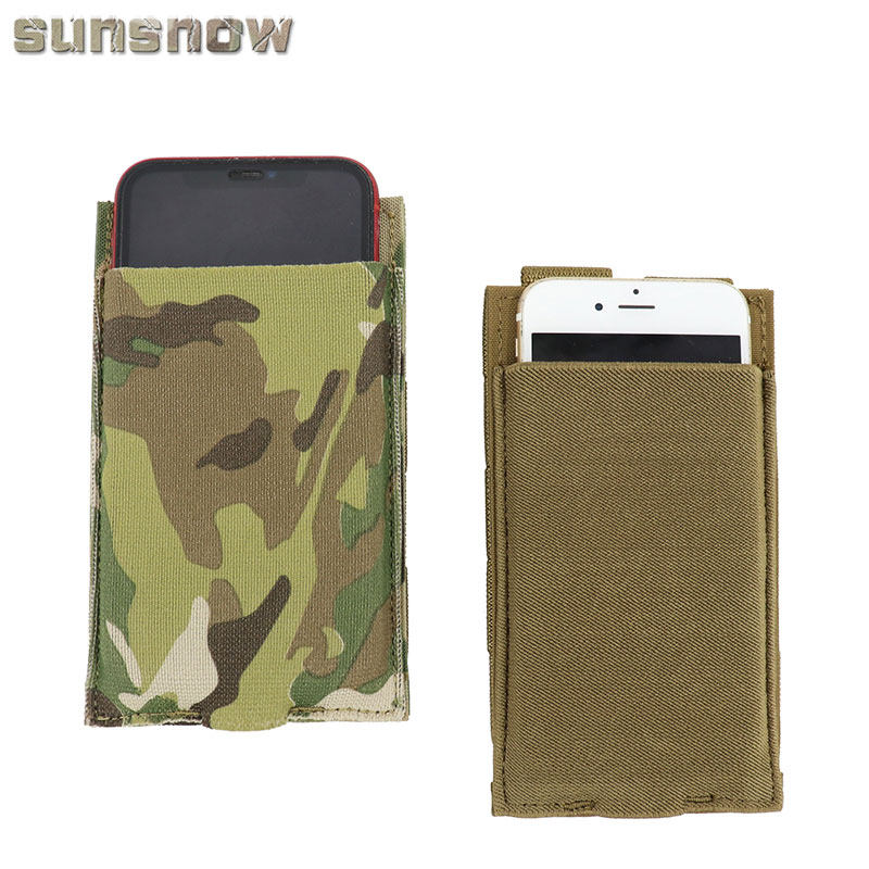 (Sun Snowfall) Easy phone bag Tactical mobile phone protective sleeve elastic camouflak kit 556-762