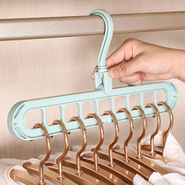 Multifunctional hanger storage artifact clothing rack hanger household balcony wardrobe drying rack tremble sound multi-layer rotation