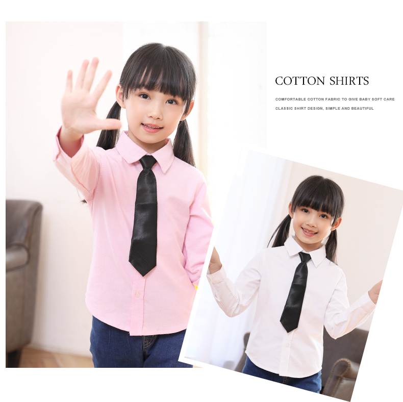 Áo sơ mi trắng cho bé trai Áo sơ mi trắng cho bé Quần áo dài tay cotton bé trai cộng với nhung mới dày mùa đông váy trẻ em hàn quốc
