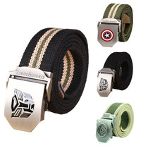 Boy Belt Transformers Middle School Boy Military Training Superman Canvas High School Children Belt Male Teenage Accessories