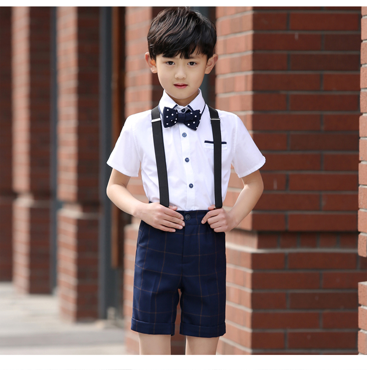 Trường tiểu học hoa cô gái ăn mặc cậu bé máy chủ trang phục bộ ngắn- tay trẻ em của Anh yếm trẻ em trang phục của trẻ em đồ bé gái