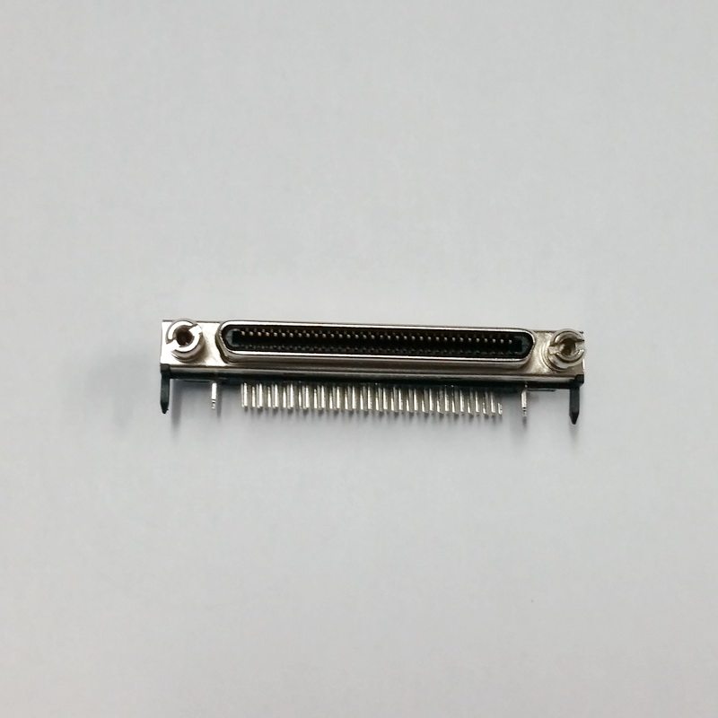 Best-selling Mengleist SCSI equipment VHDCI68 female seat V68 plug-in board 90 degrees small 68 female seat high density