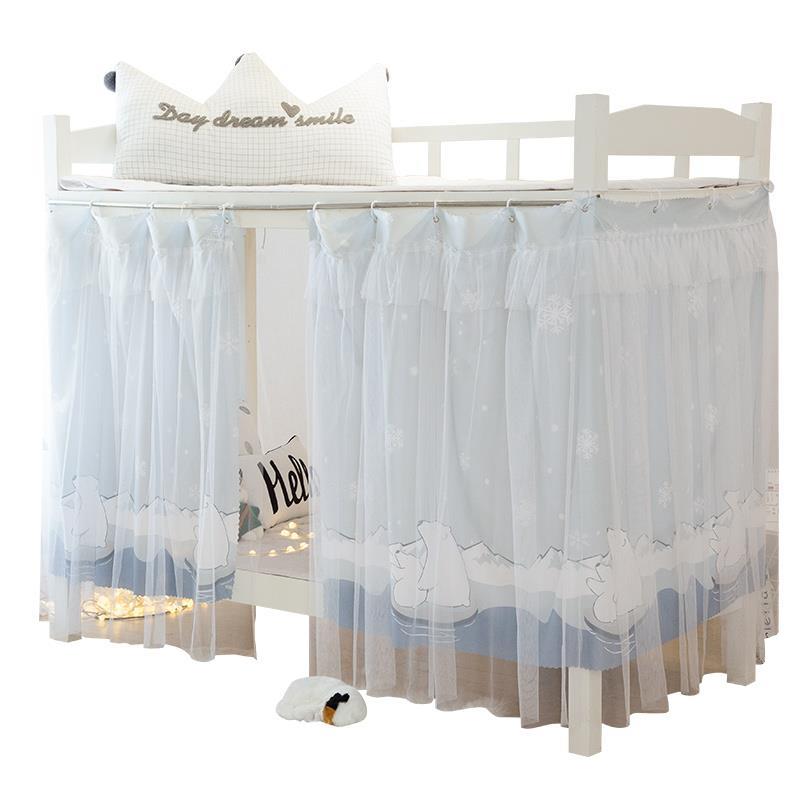 Bed Lian cord fabric Shading Mosquito Net Bed Curtain One-piece Family Home Bedroom Hanging Teenage Girl Princess Mantle Veil