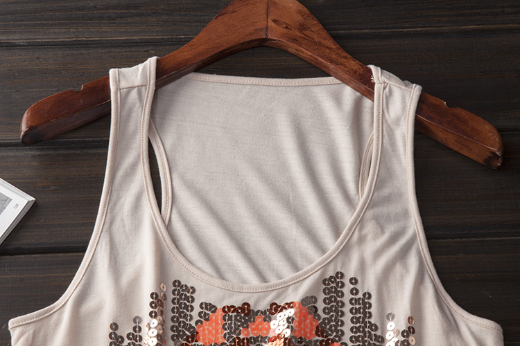 Mùa hè mới phụ nữ sequin mỏng vest nhỏ cáp treo đáy áo không tay có kích thước lớn áo kiểu nữ