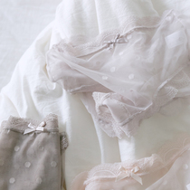 sirao3 Dress Sexy Briefs Lady Lace Mesh Yarn Breathable Pure Cotton Summer Ultra Slim Sexy Mid-Waist Triangle Pants