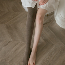 Silk-wound sauce High-bounty slim leg 950D conspiculy slim leg striped with pantyhose female autumn winter plus suede thickened with undersocks