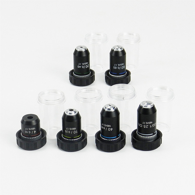 Biomicroscope Chromatic Aberration Flat Field Objective 195 Type 4x10x20x40x60x100x Professional objective lens-Taobao