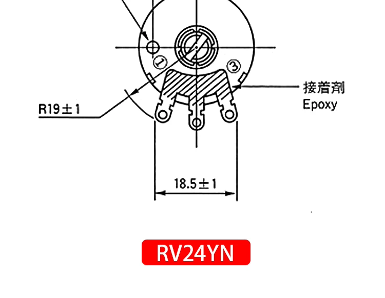 Chiết áp màng carbon một lượt chính xác hoàn toàn mới RV24YN 20S B102B202 B302 B502 B103 B203