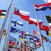 World flags outside the national flag The international flag of the Great Flag of the United States is set to be a double-sided achromatic flag custom
