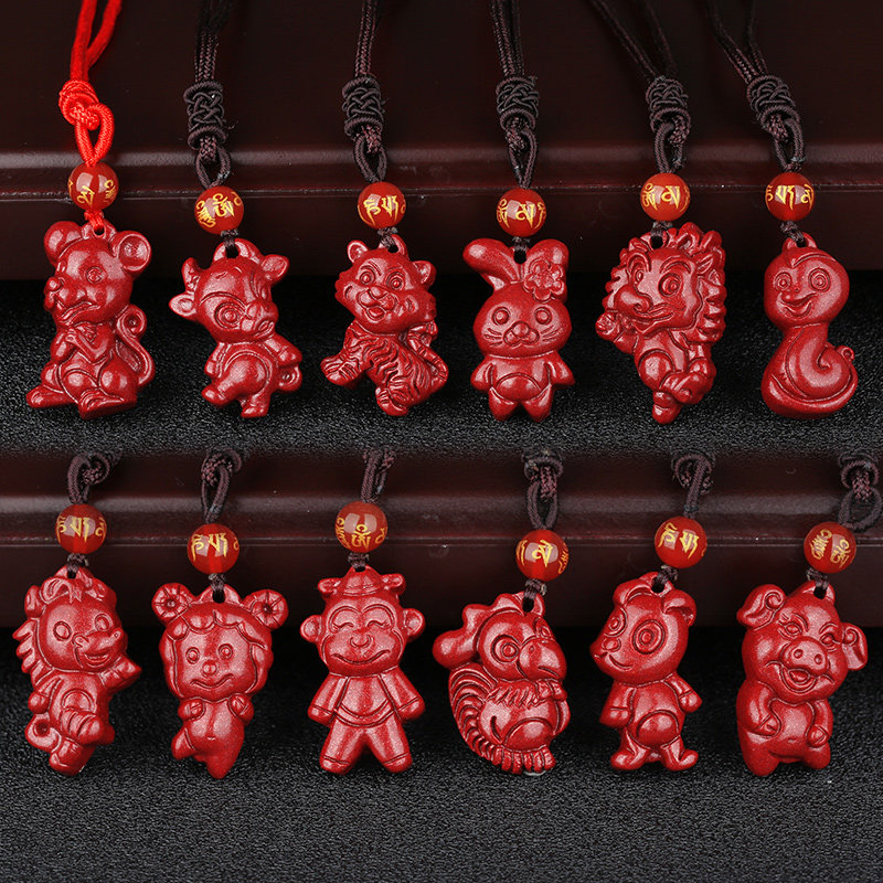 Sand Pendant Original Mine Zodiac Zodiac Zodiac Sandbook This Year Cartoon Children Necklace Kid Pendant Natural Original Stone